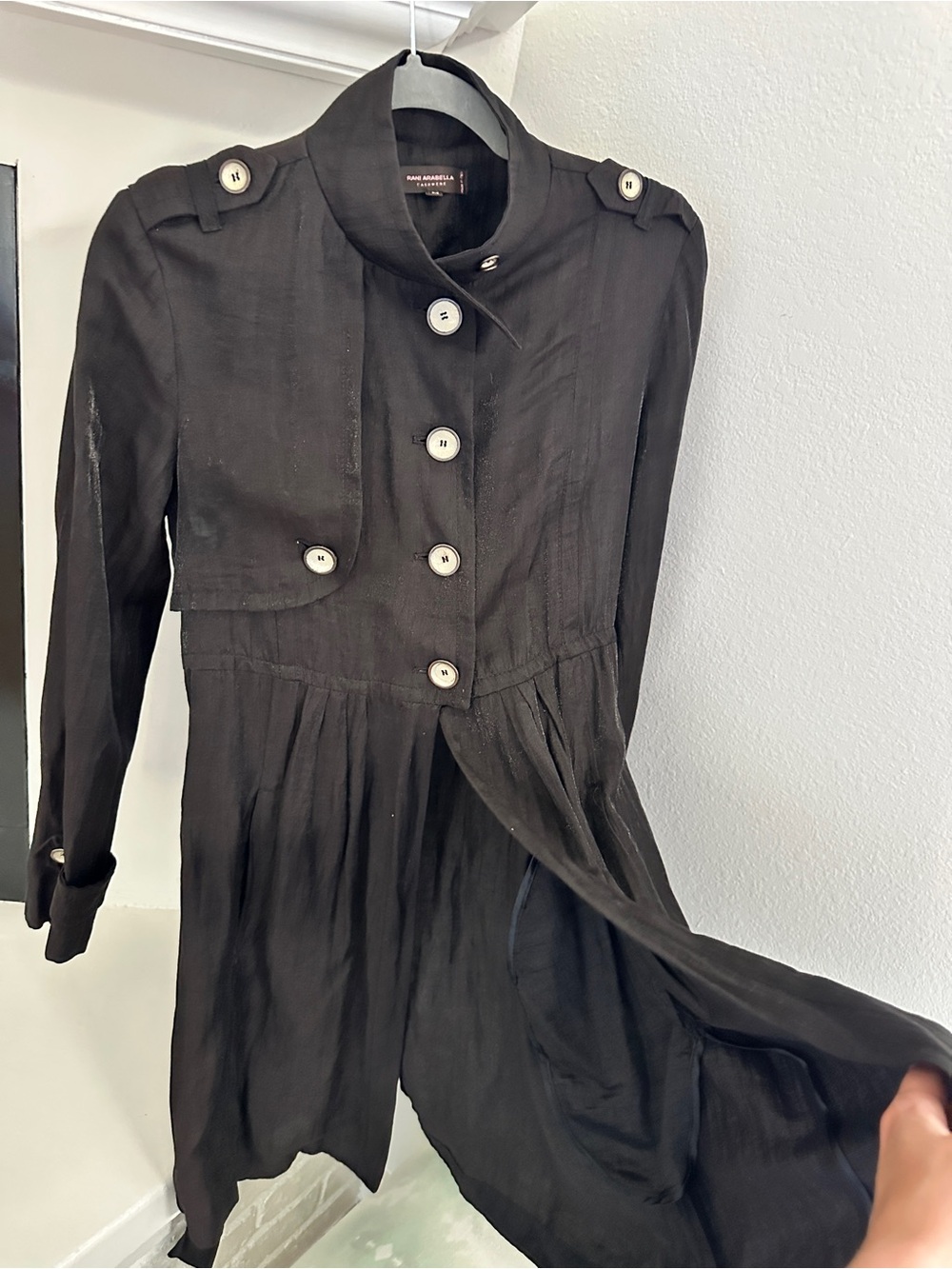RANI ARIBELLA Iridescent Linen Blend Jacket / Trench Coat – Size M Made in Italy